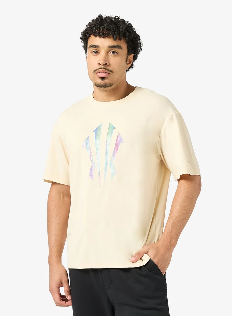 انتا تي شيرت كرة سلة فضفاض بأكمام قصيرة للجنسين